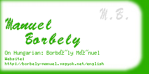 manuel borbely business card